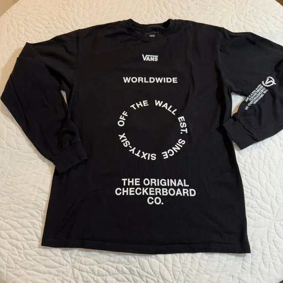 Vans | Men’s Cotton long sleeve Black medium - Picture 4 of 7